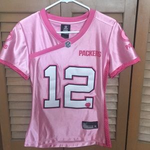 Pink Green Bay Packers Rodgers Jersey